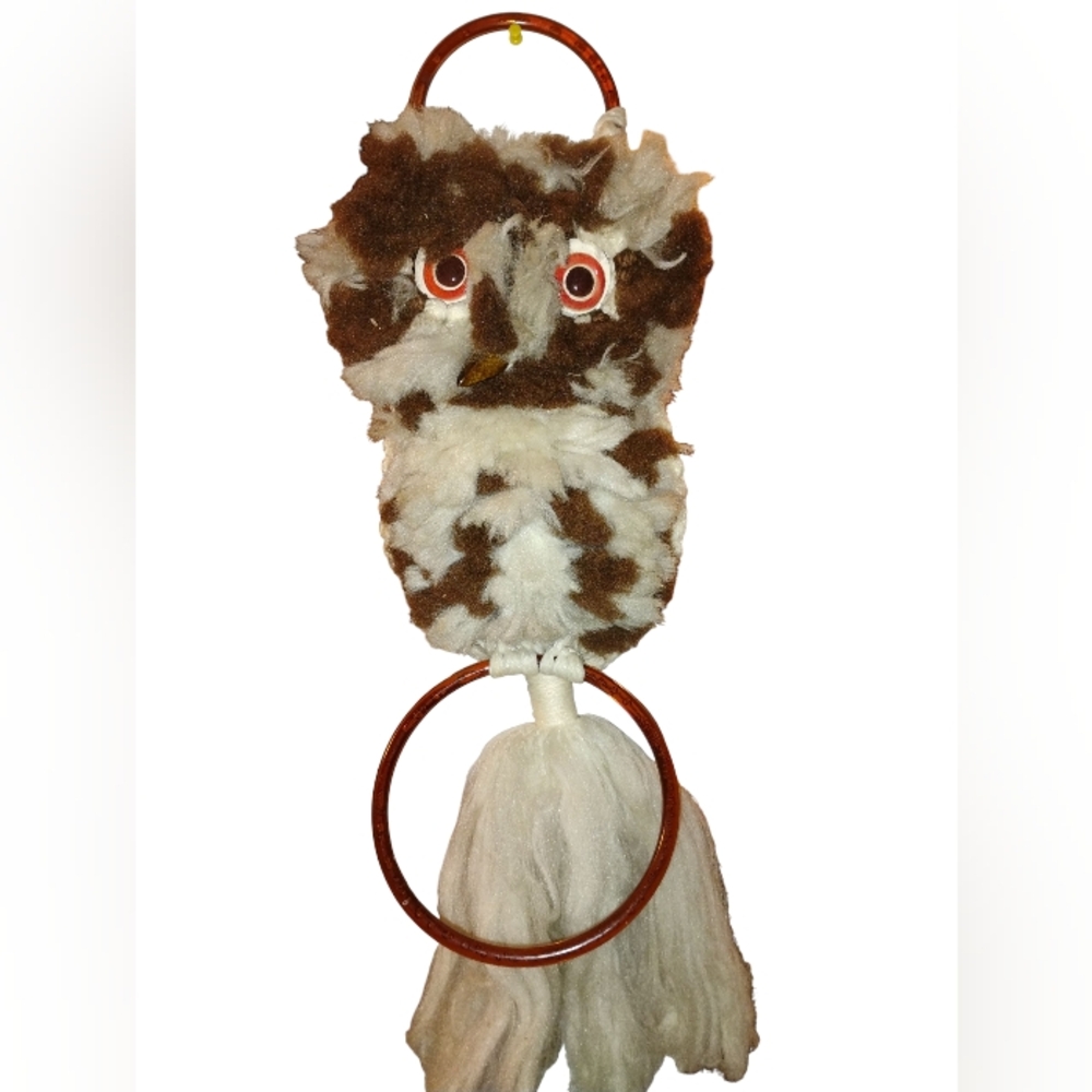 Brown and White Owl Hanging